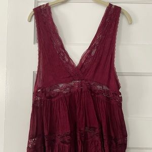 Free People flowy lace tank